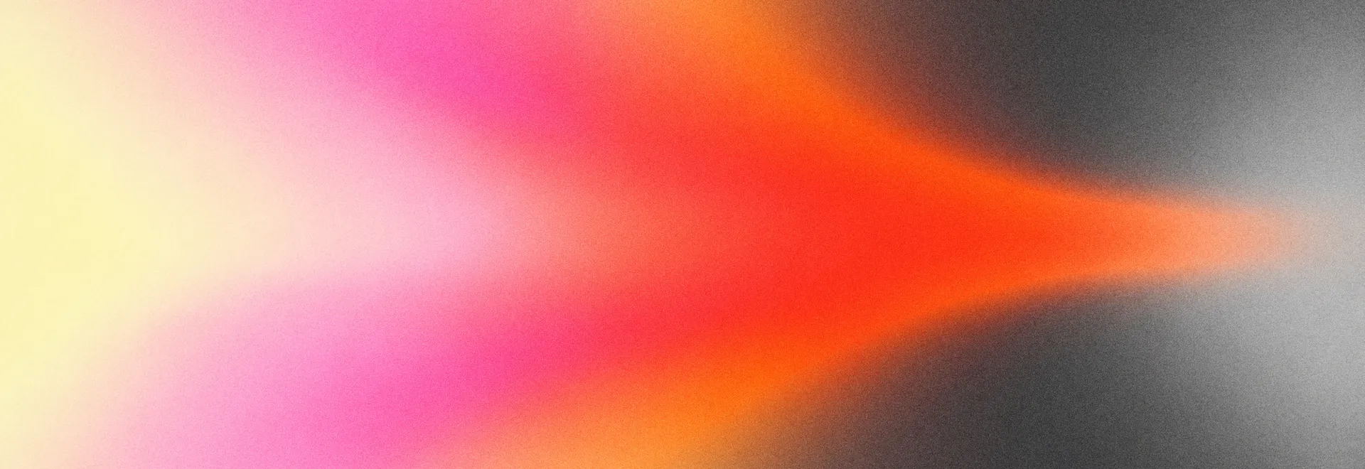 Grainy gradient flowing from pale yellow through pink and orange into dark grey