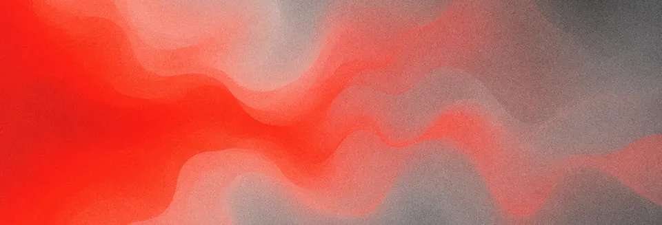 Soft grainy gradient of red and grey waves flowing from left to right