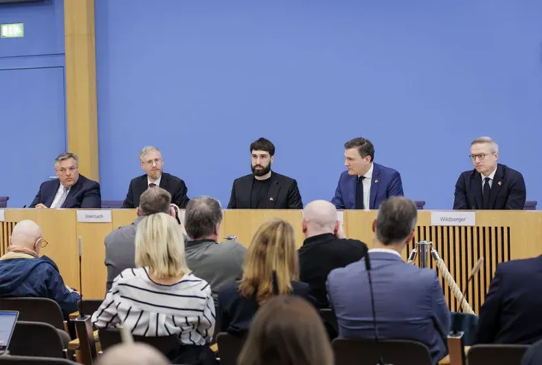 Press conference at the Bundespressekonferenz in Berlin